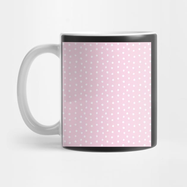 CUTE VALENTINES DAY VINTAGE RETRO WHITE AND PINK DOTS by blomastudios